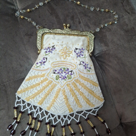 Victorian Trading Co beaded vintage look clutch purse - Picture 1 of 6
